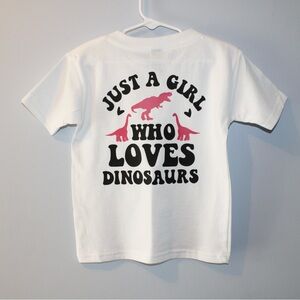 Girls’ Just A Girl Who Loves Dinosaurs Graphic T-Shirt